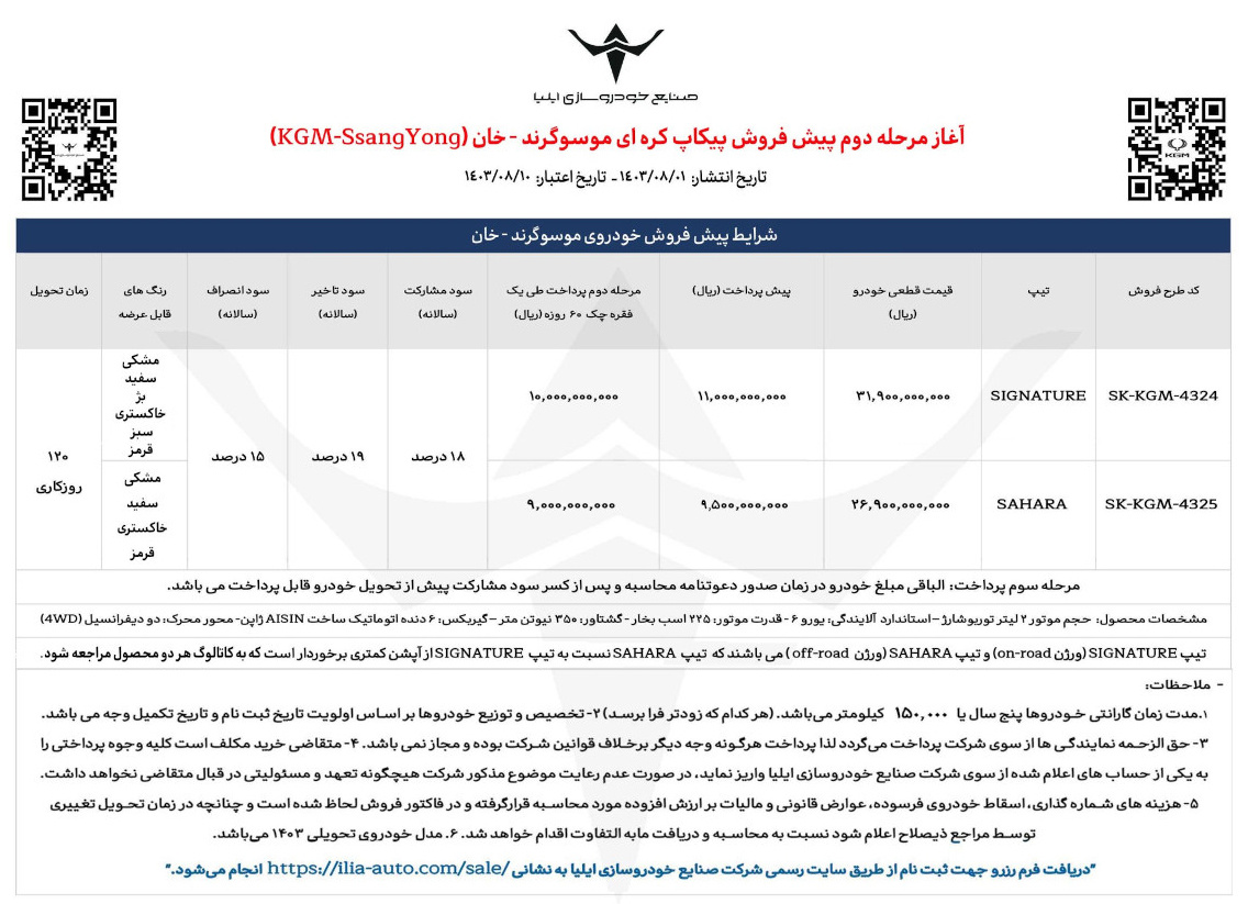 شرایط فروش موسو گرند خان ایلیا موتور