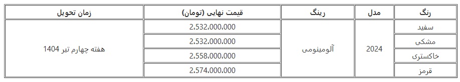 شرایط فروش مزدا 3 بهمن موتور اردیبهشت 1404